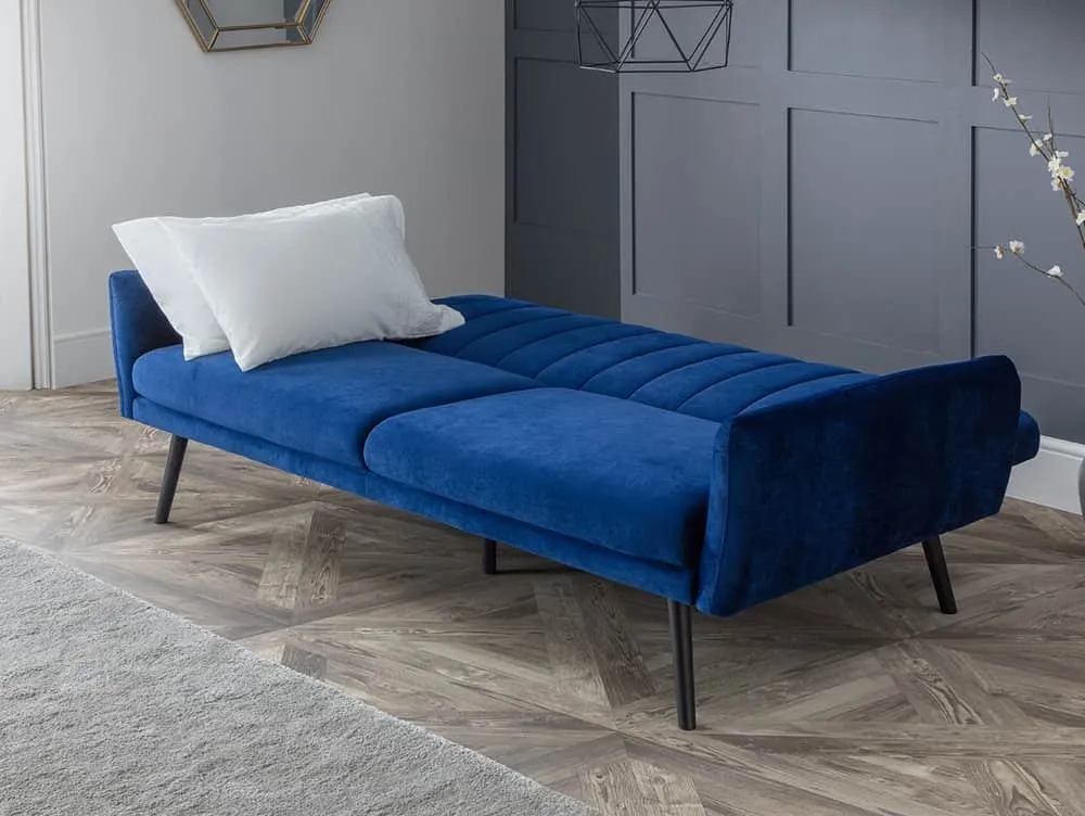 Julian Bowen Julian Bowen Afina Blue Velvet Sofa Bed