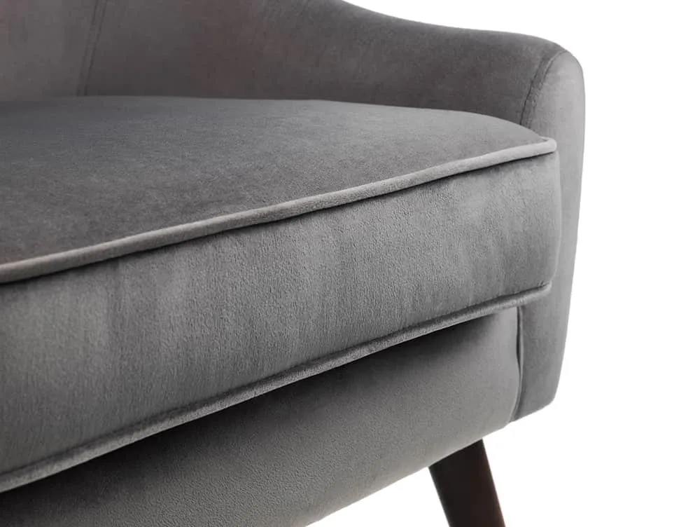 Julian Bowen Julian Bowen Elliot Grey Velvet Armchair