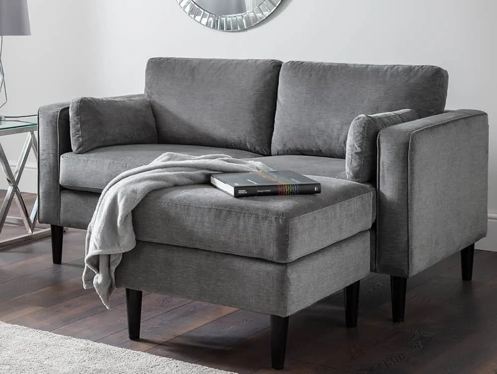 Julian Bowen Julian Bowen Hayward Grey Chenille 2 Seater Sofa