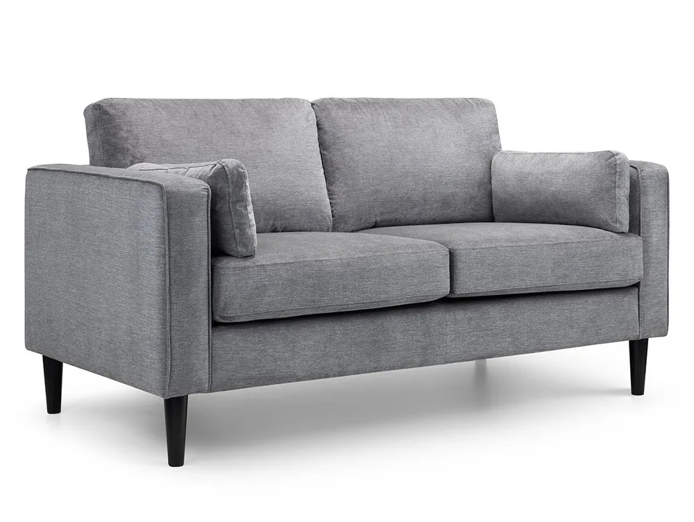 Julian Bowen Julian Bowen Hayward Grey Chenille 2 Seater Sofa