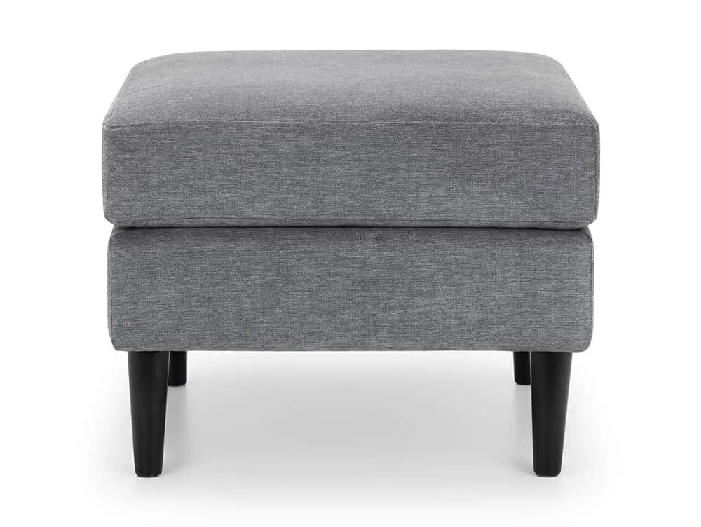 Julian Bowen Julian Bowen Hayward Grey Chenille Footstool