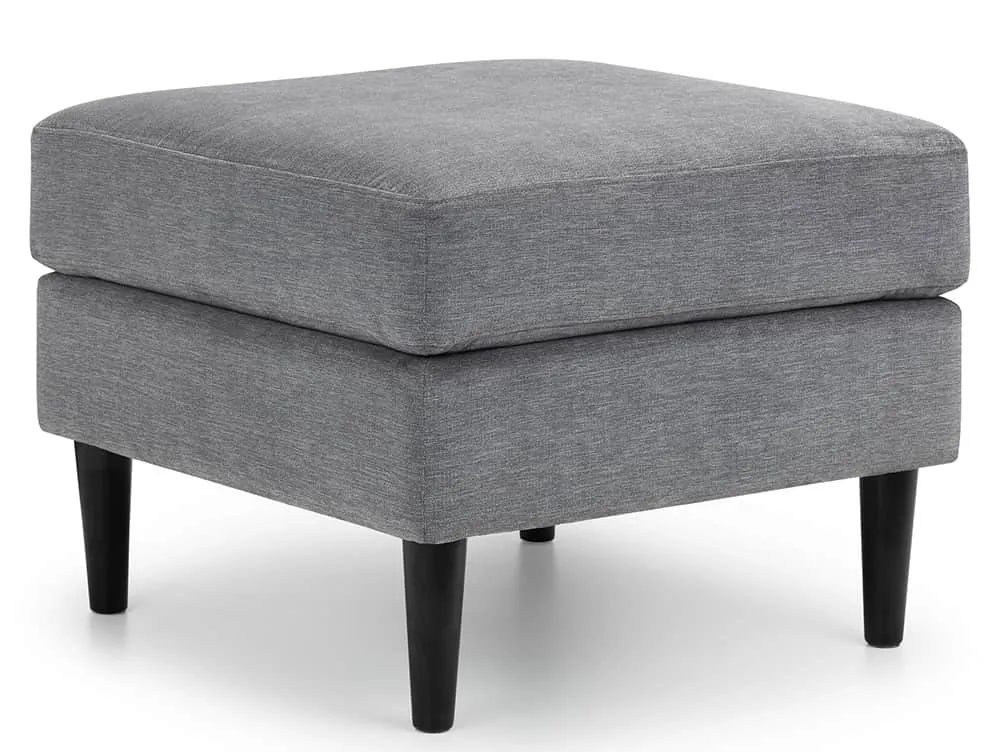 Julian Bowen Julian Bowen Hayward Grey Chenille Footstool