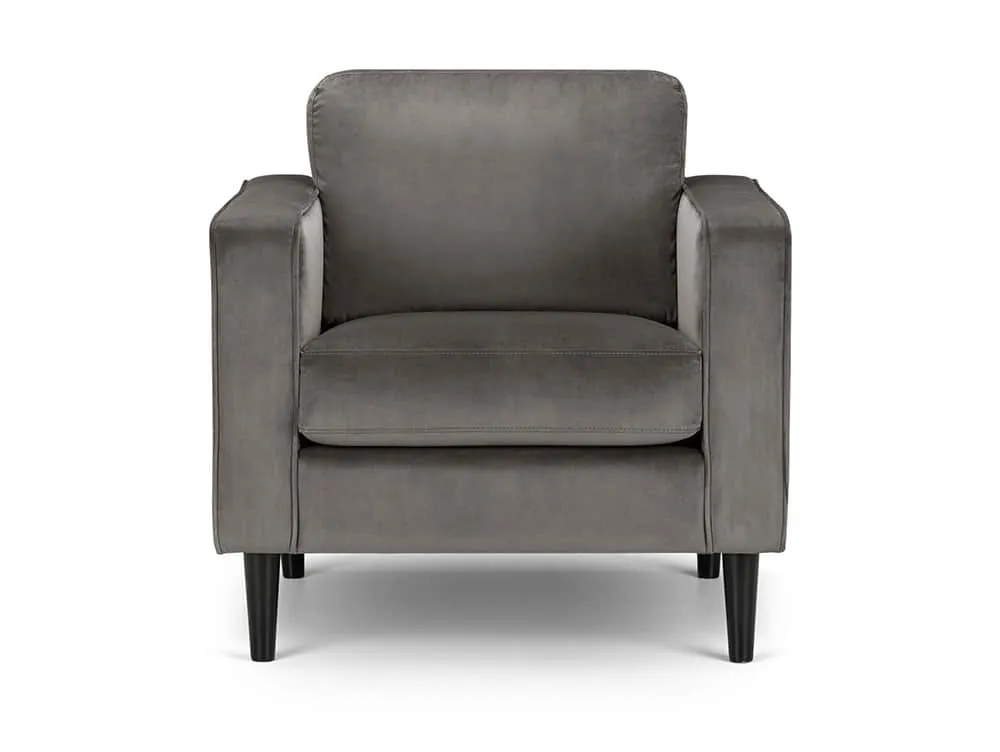 Julian Bowen Julian Bowen Hayward Grey Velvet Armchair