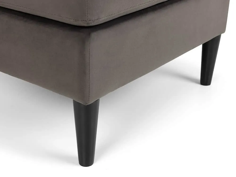 Julian Bowen Julian Bowen Hayward Grey Velvet Footstool