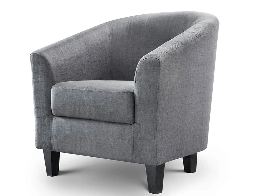 Julian Bowen Julian Bowen Hugo Slate Grey Fabric Tub Chair