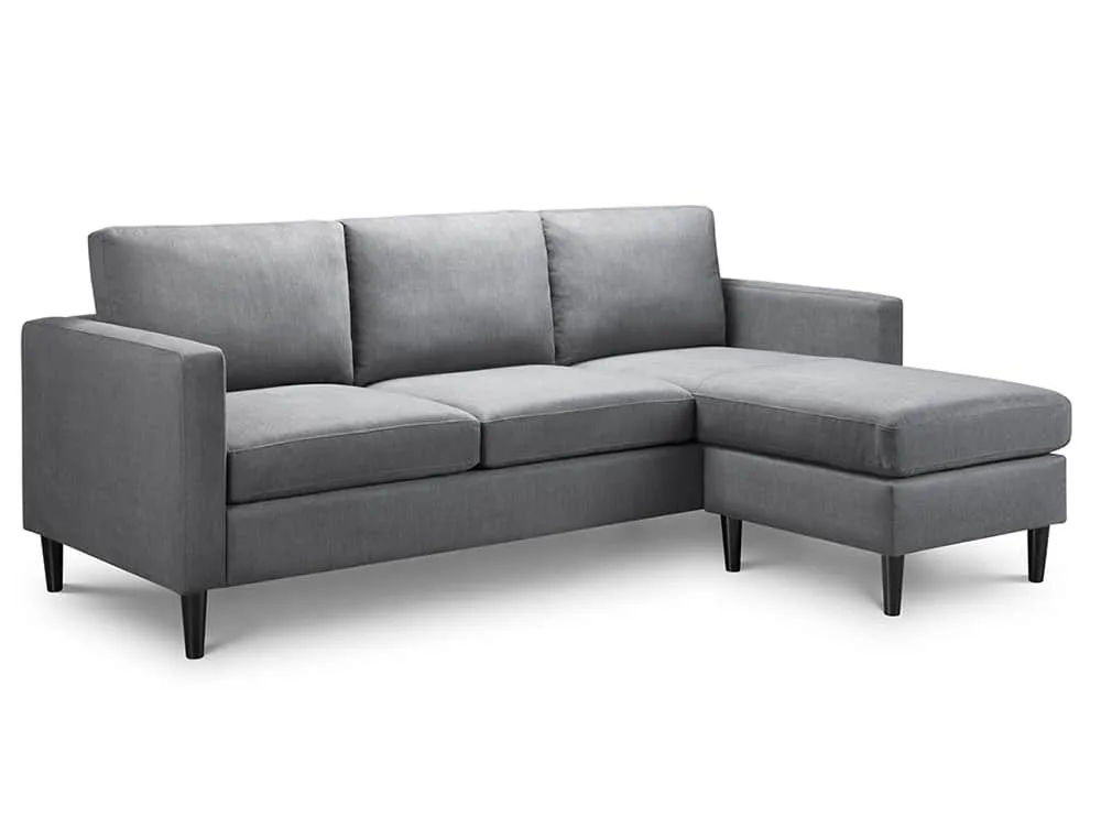 Julian Bowen Julian Bowen Marant Grey Linen Corner Sofa