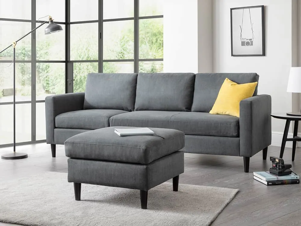 Julian Bowen Julian Bowen Marant Grey Linen Corner Sofa