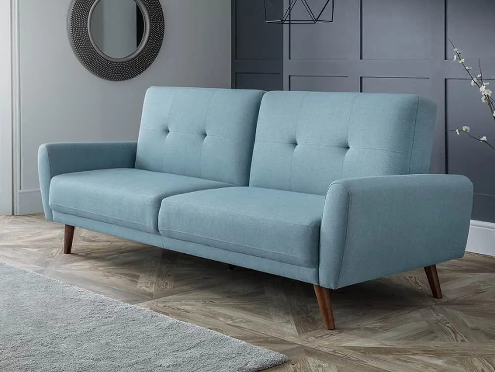 Julian Bowen Julian Bowen Monza Blue Linen Sofa Bed