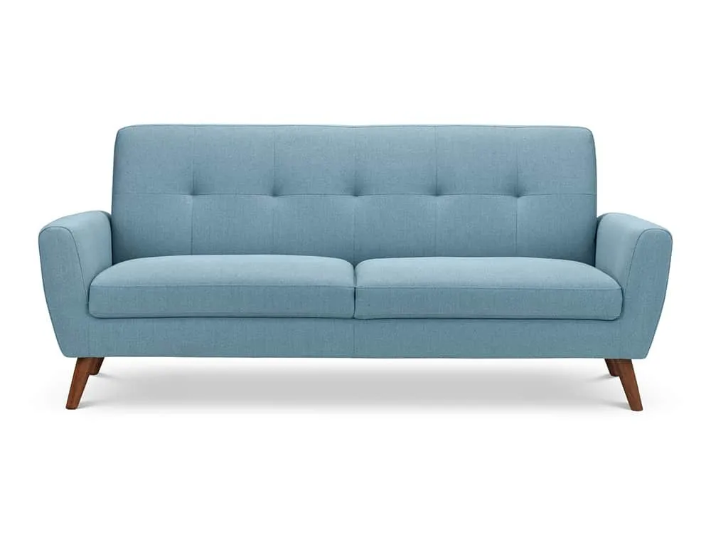 Julian Bowen Julian Bowen Monza Blue Linen 3 Seater Sofa