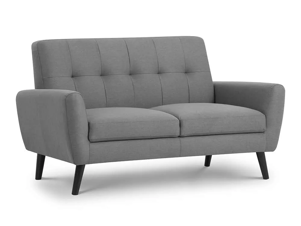 Julian Bowen Julian Bowen Monza Grey Linen 2 Seater Sofa