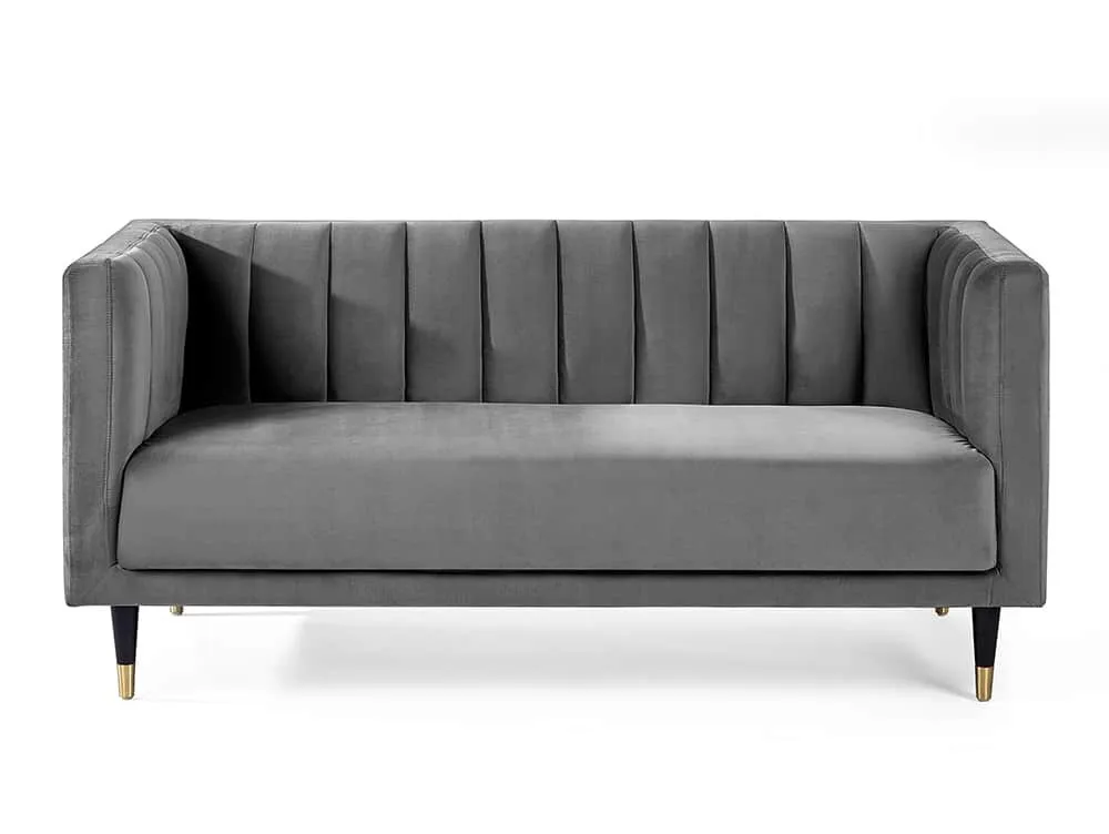 Julian Bowen Julian Bowen Salma Grey Velvet 2 Seater Sofa