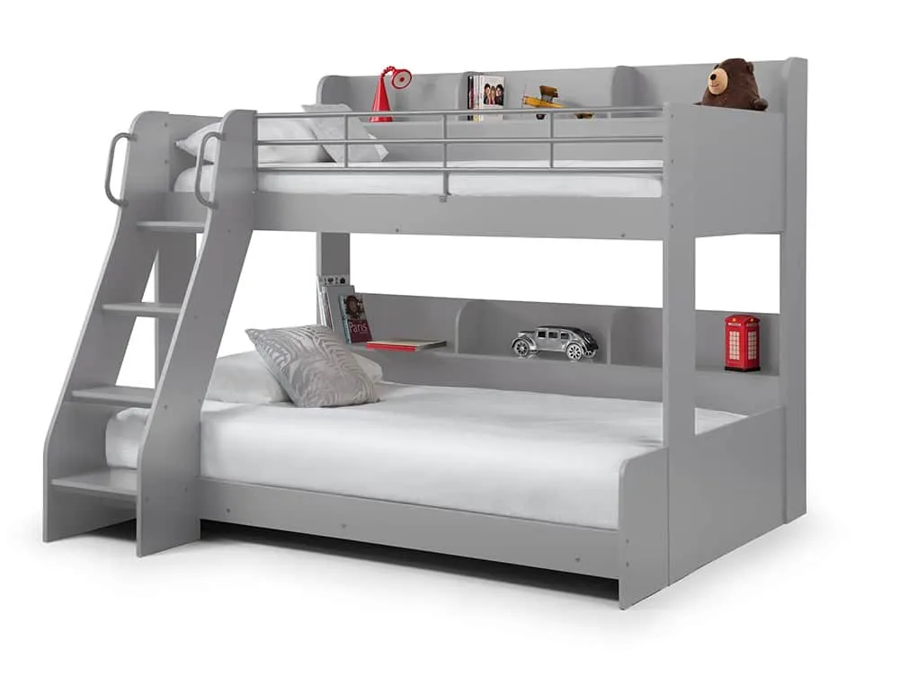 Julian Bowen Julian Bowen Domino 3ft plus 4ft Grey Wooden Triple Bunk Bed Frame