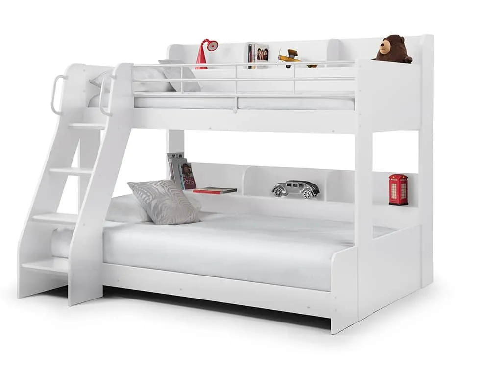 Julian Bowen Julian Bowen Domino 3ft plus 4ft White Wooden Triple Bunk Bed Frame