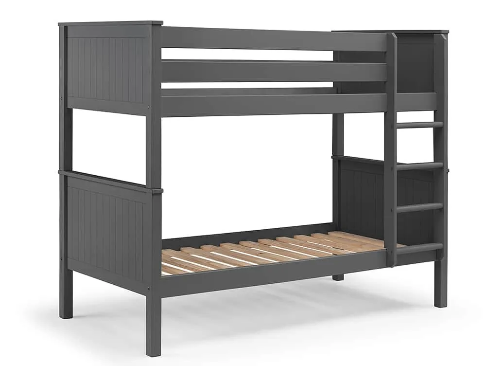 Julian Bowen Julian Bowen Maine 3ft Single Anthracite Wooden Bunk Bed Frame