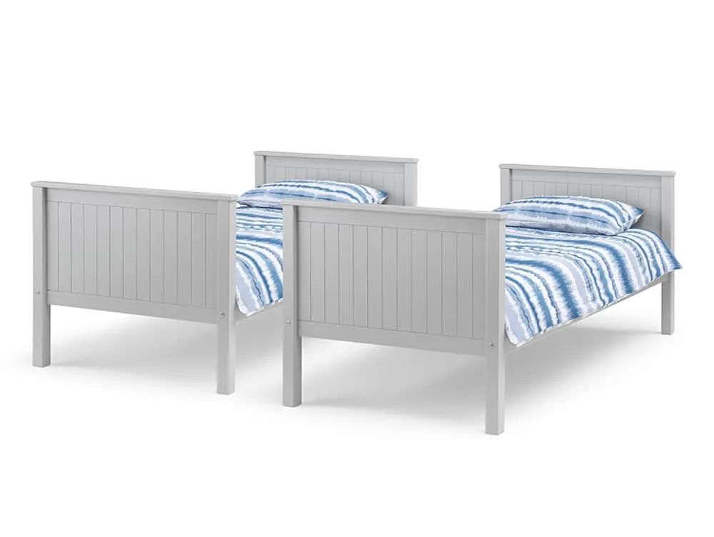 Julian Bowen Julian Bowen Maine 3ft Single Dove Grey Wooden Bunk Bed Frame