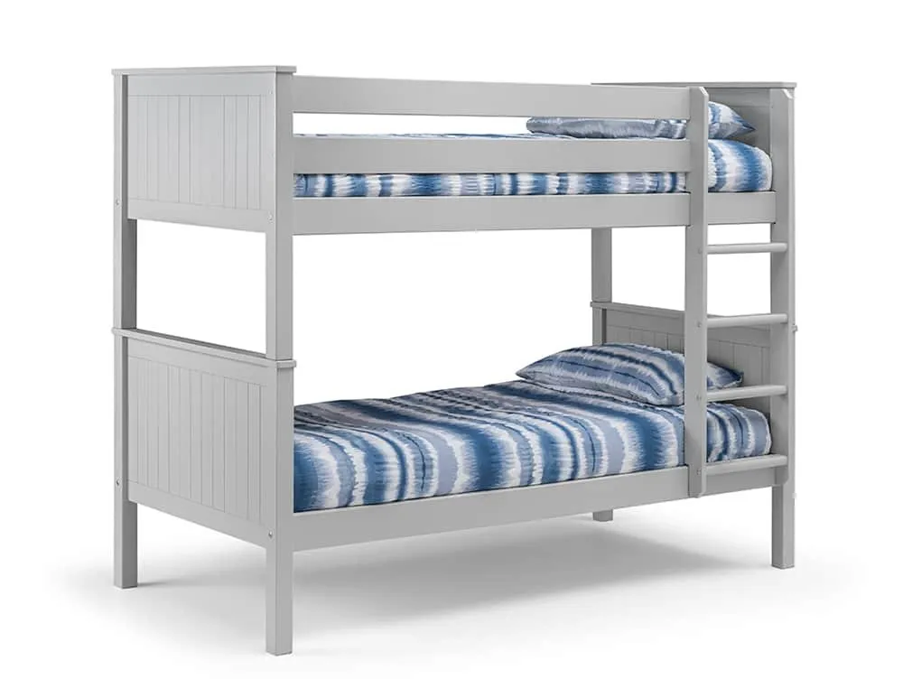 Julian Bowen Julian Bowen Maine 3ft Single Dove Grey Wooden Bunk Bed Frame