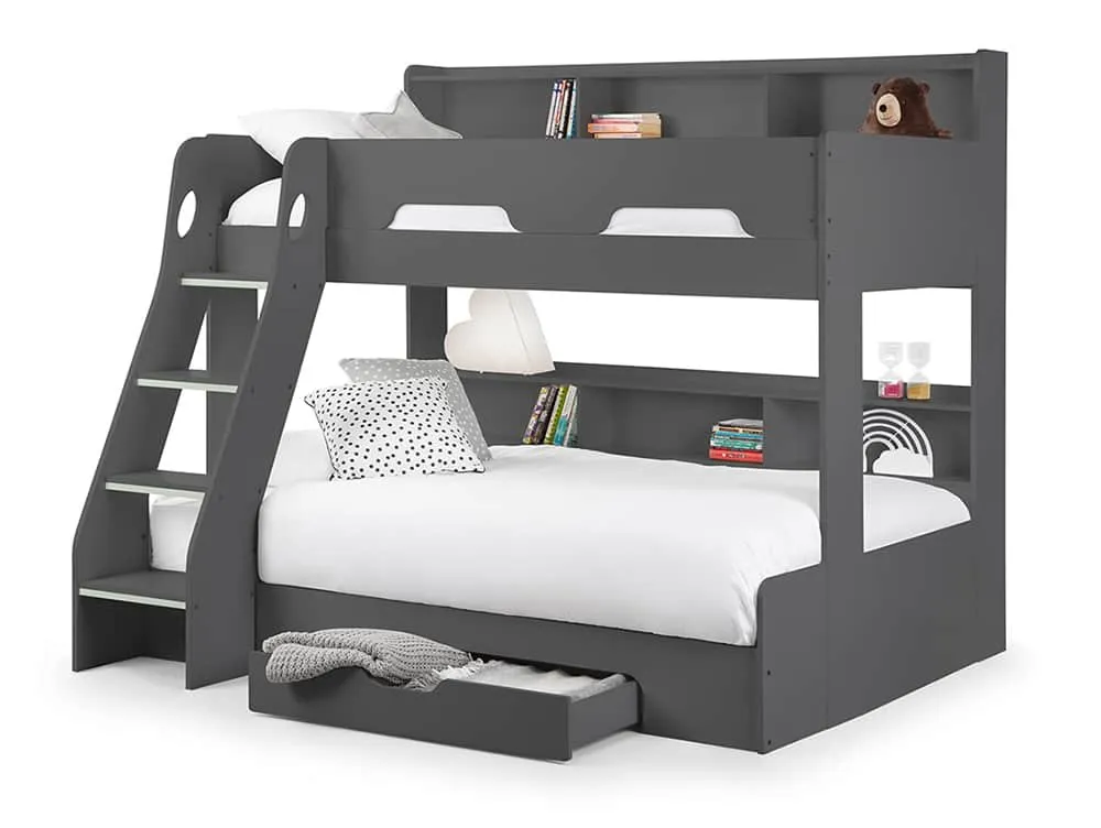 Julian Bowen Julian Bowen Orion 3ft plus 4ft Anthracite Wooden Triple Bunk Bed Frame