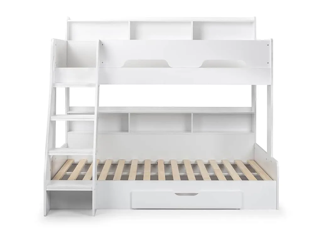 Julian Bowen Julian Bowen Orion 3ft plus 4ft White Wooden Triple Bunk Bed Frame