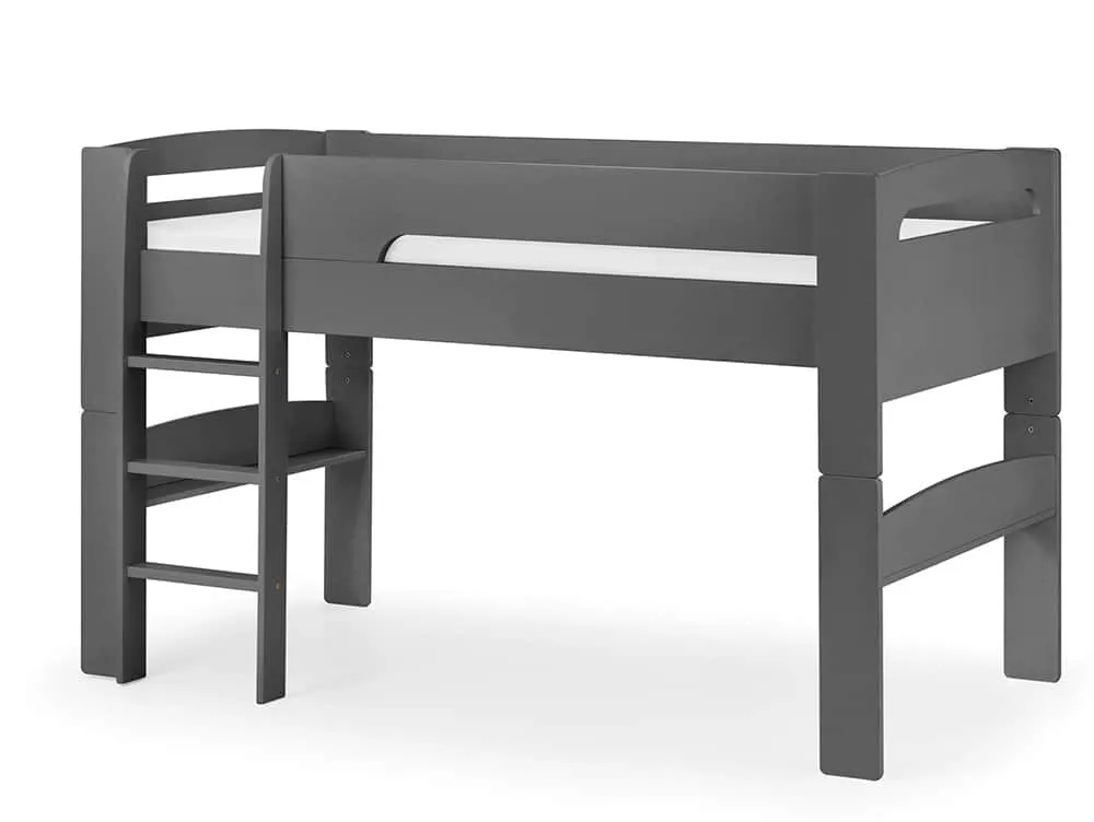 Julian Bowen Julian Bowen Pluto 3ft Single Anthracite Wooden Mid Sleeper Bed Frame