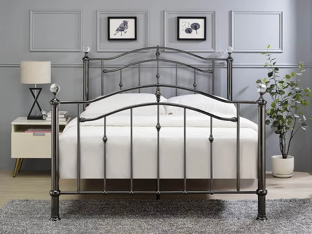 Limelight  Limelight Callisto 5ft King Size Black Chrome Metal Bed Frame