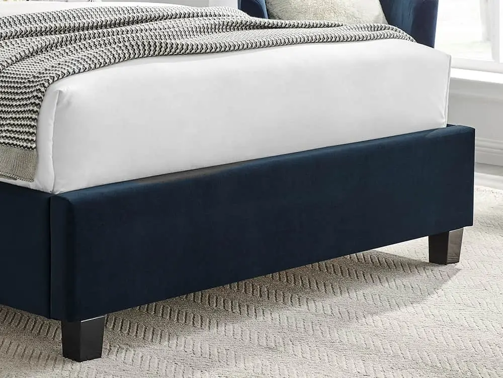 Limelight  Limelight Polaris 5ft King Size Navy Blue Fabric Bed Frame