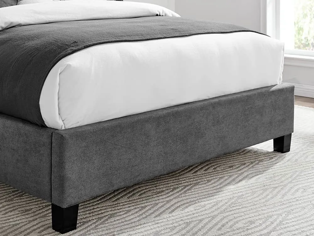 Limelight  Limelight Rhea 5ft King Size Dark Grey Fabric Bed Frame