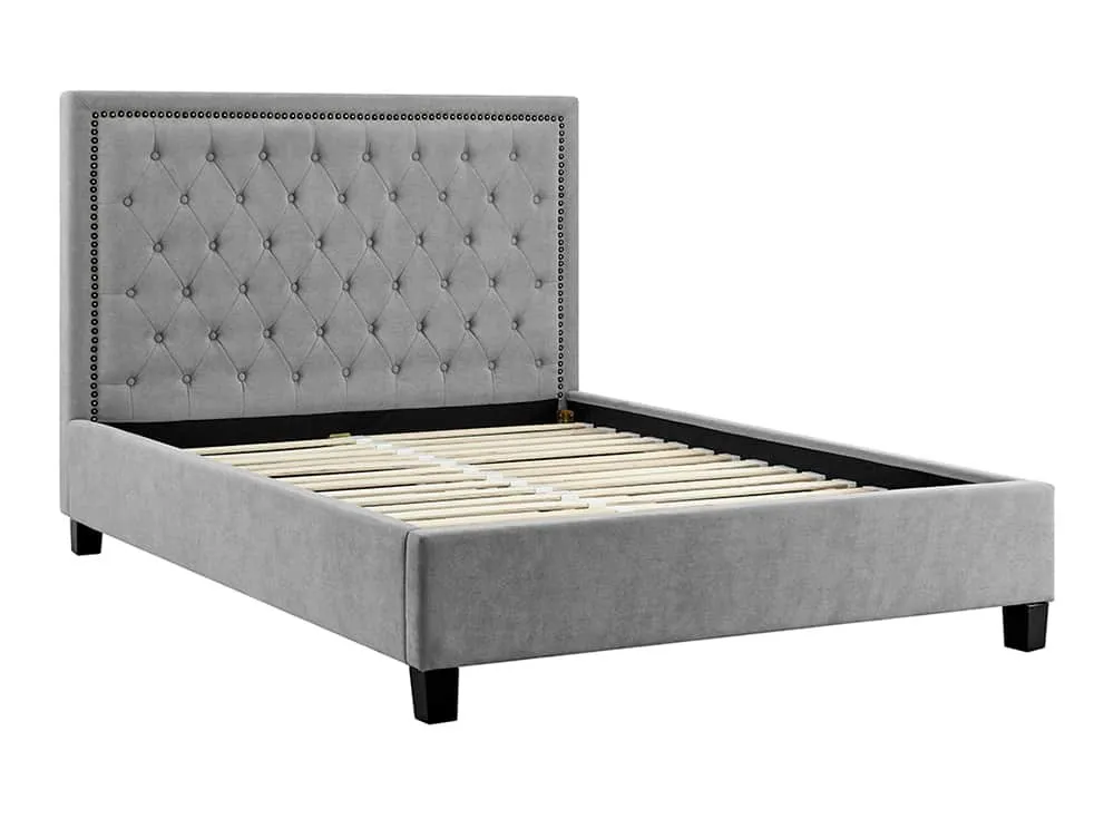 Limelight  Limelight Rhea 4ft6 Double Light Grey Fabric Bed Frame