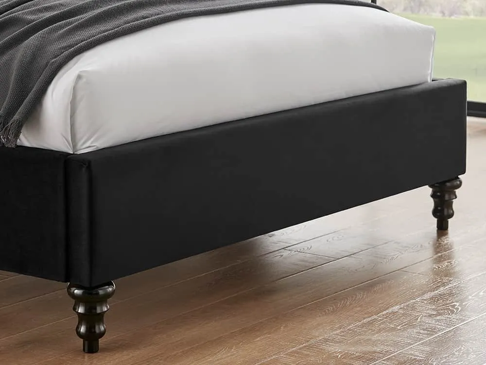 Limelight  Limelight Rosa 6ft Super King Size Black Fabric Bed Frame