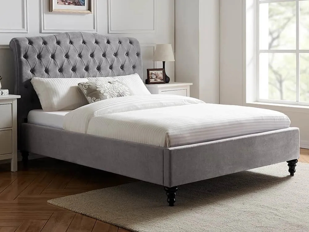 Limelight  Limelight Rosa 6ft Super King Size Light Grey Fabric Bed Frame