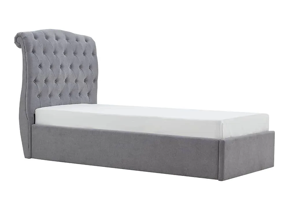 Limelight  Limelight Rosa 3ft Single Light Grey Fabric Ottoman Bed Frame