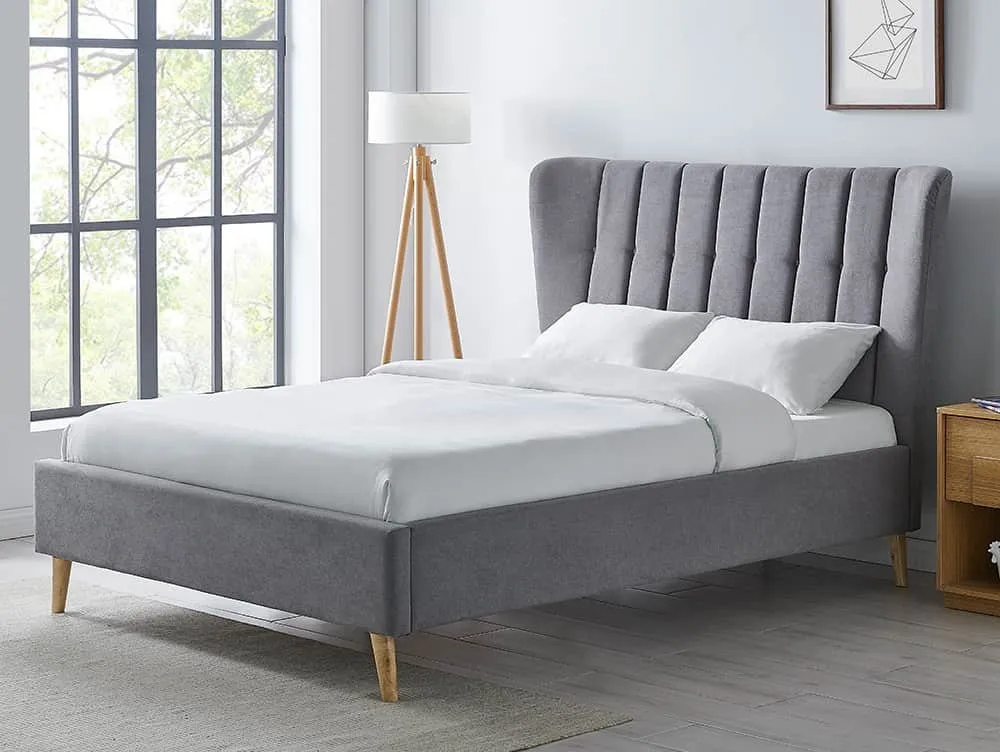 Limelight  Limelight Tasya 4ft6 Double Light Grey Fabric Bed Frame