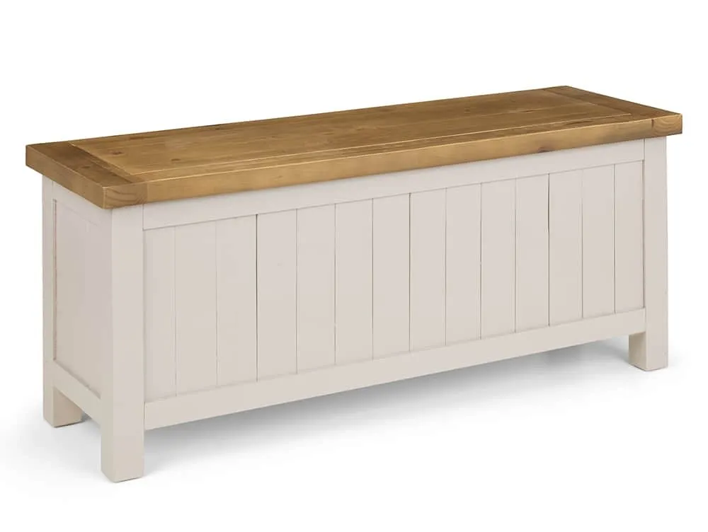 Julian Bowen Julian Bowen Aspen Reclaimed Pine and Grey Ottoman Storage Bench (Assembled)