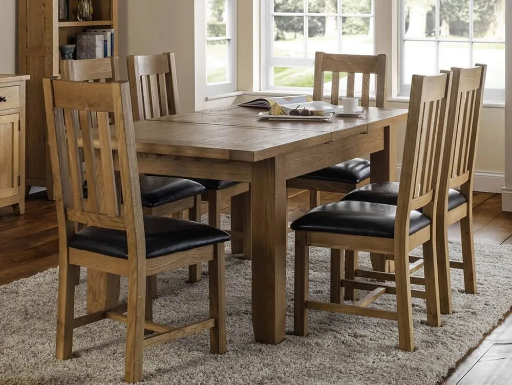 Julian Bowen Julian Bowen Astoria 140cm Waxed Oak Extending Dining Table