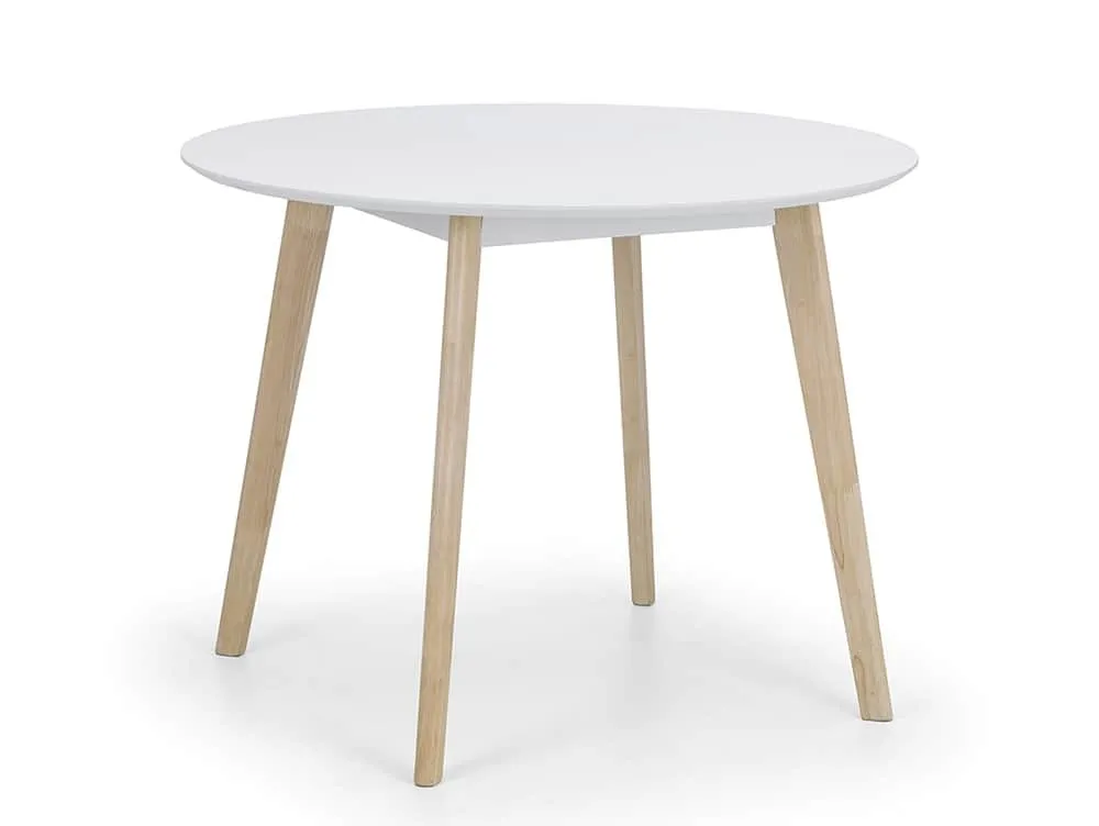 Julian Bowen Julian Bowen Casa 100cm White and Limed Oak Dining Table