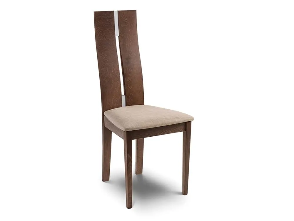 Julian Bowen Julian Bowen Cayman Set of 2 Walnut Dining Chairs