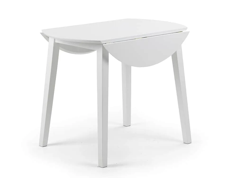 Julian Bowen Julian Bowen Coast 90cm White Drop Leaf Dining Table