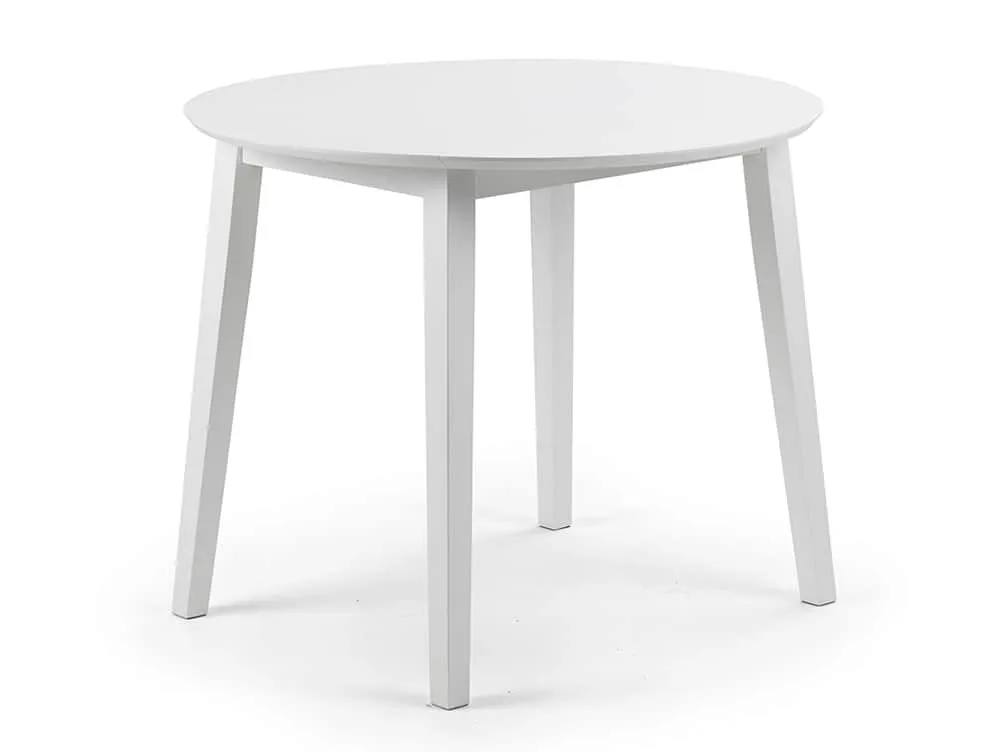 Julian Bowen Julian Bowen Coast 90cm White Drop Leaf Dining Table