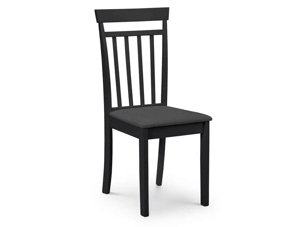 Julian Bowen Julian Bowen Coast Set of 2 Black Wooden Dining Chairs