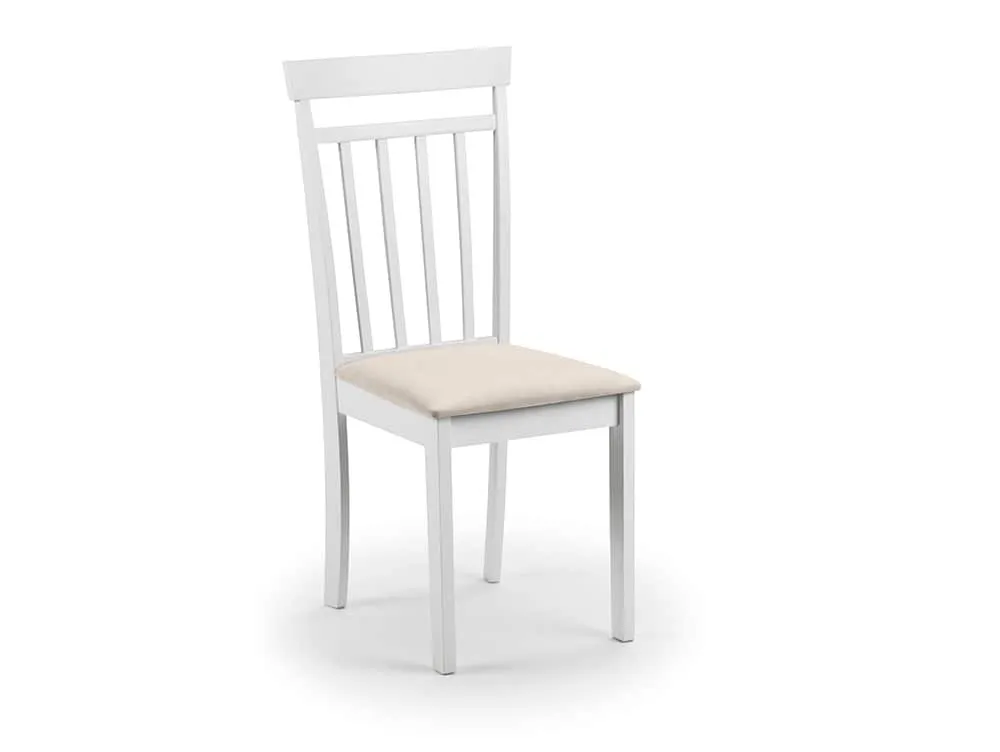 Julian Bowen Julian Bowen Coast Set of 2 White Wooden Dining Chairs