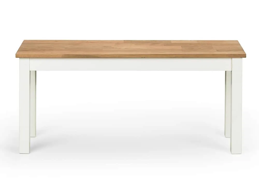 Julian Bowen Julian Bowen Coxmoor 101cm Ivory and Oak Dining Bench