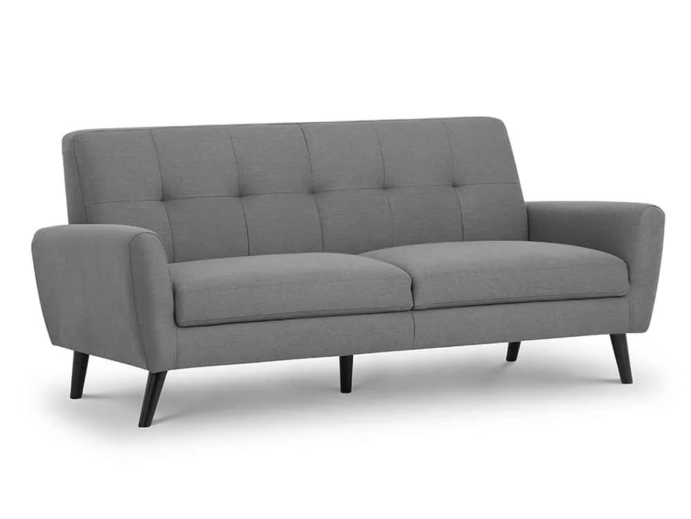 Julian Bowen Julian Bowen Monza Grey Linen 3 Seater Sofa