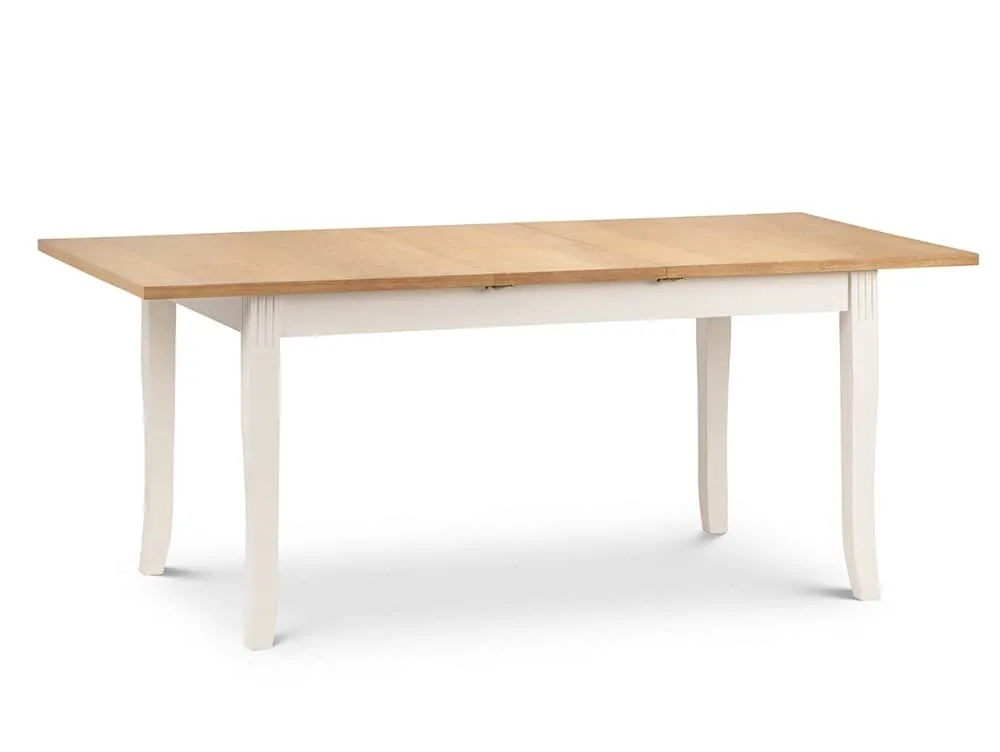 Julian Bowen Julian Bowen Davenport 150cm Ivory and Oak Extending Dining Table