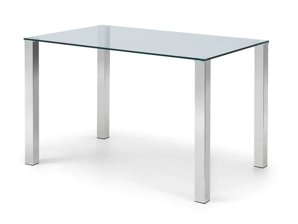 Julian Bowen Julian Bowen Enzo 120cm Glass and Chrome Dining Table