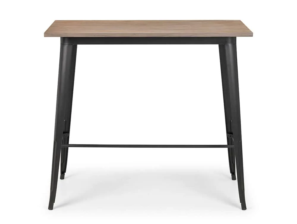 Julian Bowen Julian Bowen Grafton 120cm Mocha Elm and Black Bar Table