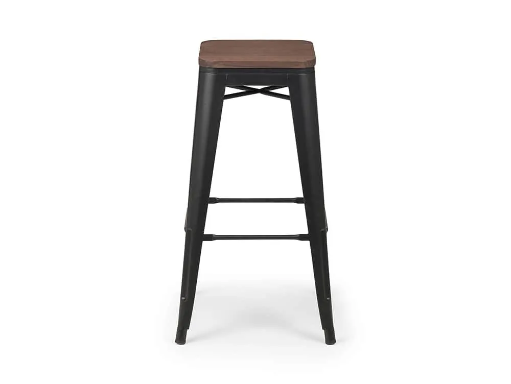 Julian Bowen Julian Bowen Grafton Mocha Elm and Black Bar Stool