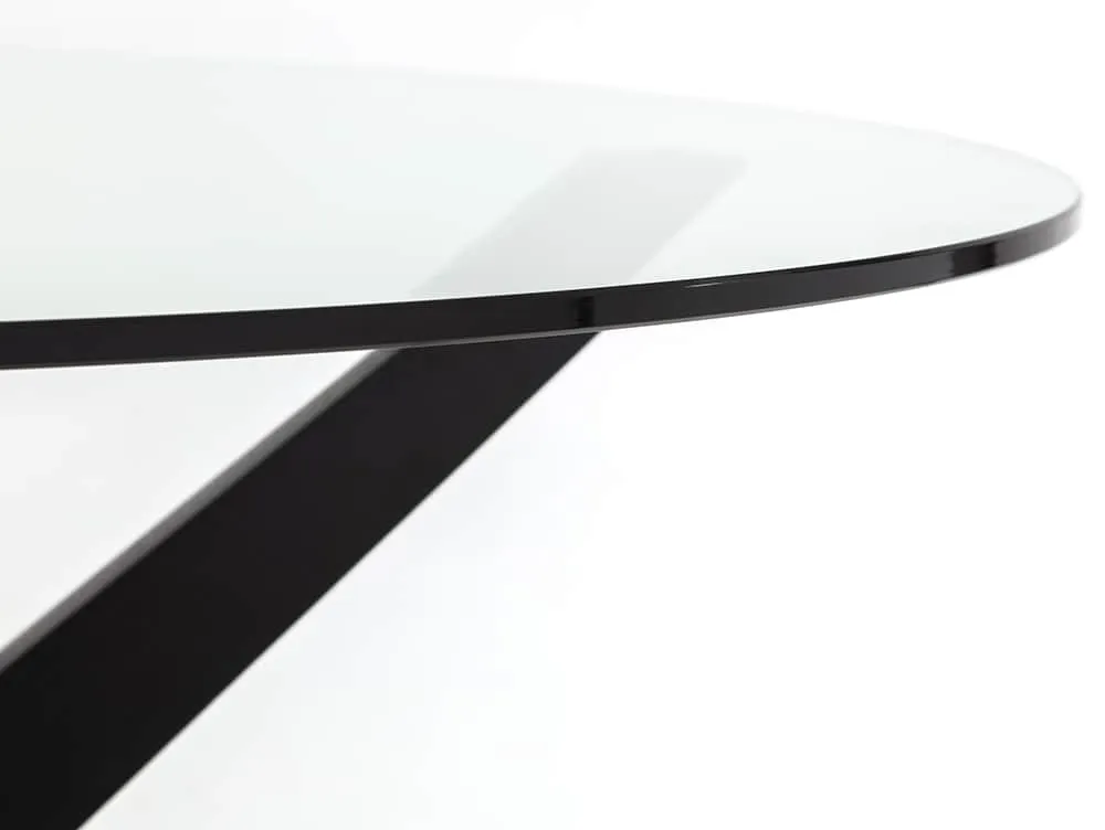 Julian Bowen Julian Bowen Hayden 120cm Glass and Black Dining Table