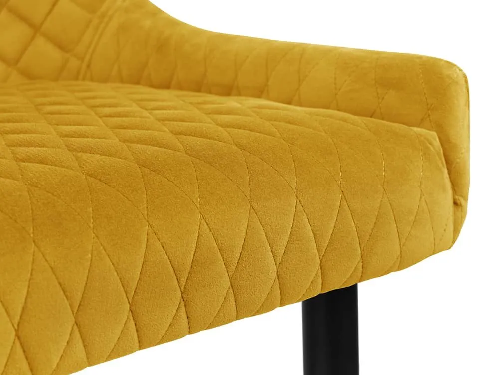 Julian Bowen Julian Bowen Luxe 143cm Mustard Velvet Dining Bench