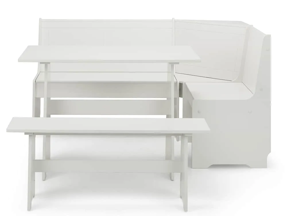 Julian Bowen Julian Bowen Newport 109cm Surf White Corner Dining Set