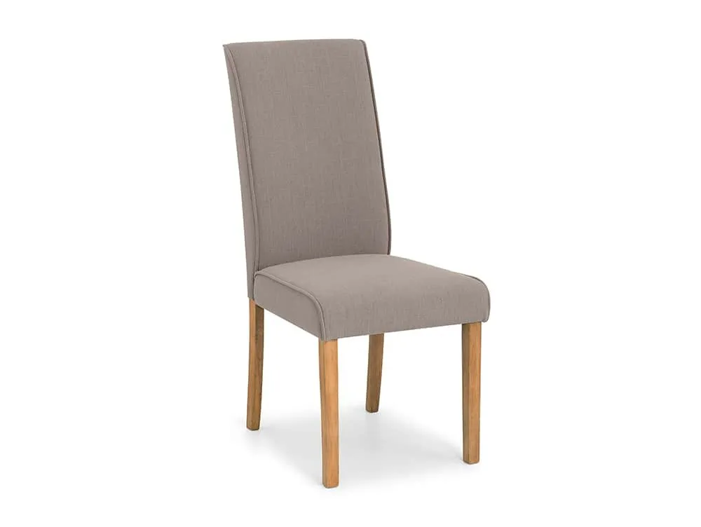 Julian Bowen Julian Bowen Seville Set of 2 Taupe Fabric Dining Chairs