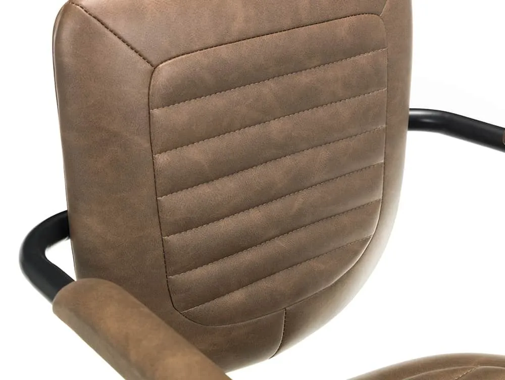 Julian Bowen Julian Bowen Gehry Brown Faux Leather Office Chair